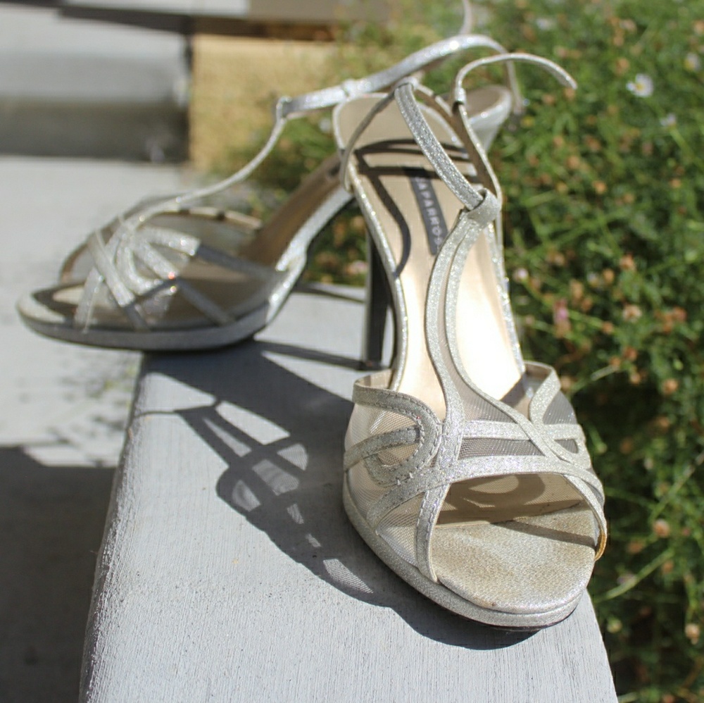 Silver Glitter Heels